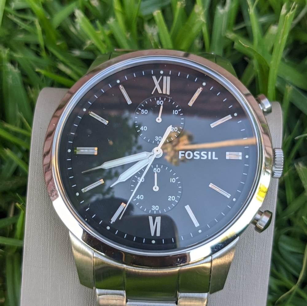 Fossil Townsman Silver-Tone Stainless Steel Watch